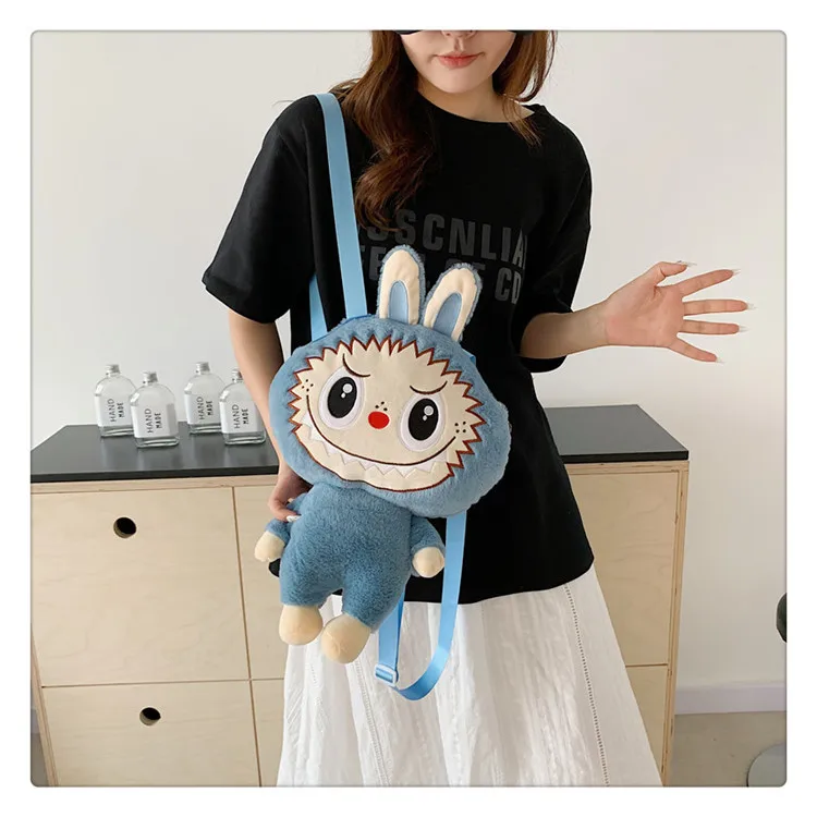 Labubu Cartoon Doll Large Capacity Backpack Anime New Portable Doll Bag Girl Outing Fashion Storage Bag Student Toy Gift Labubu Cartoon Doll Large Capacity Backpack Anime New Portable Doll Bag Girl Outing Fashion Storage Bag Student Toy Gift