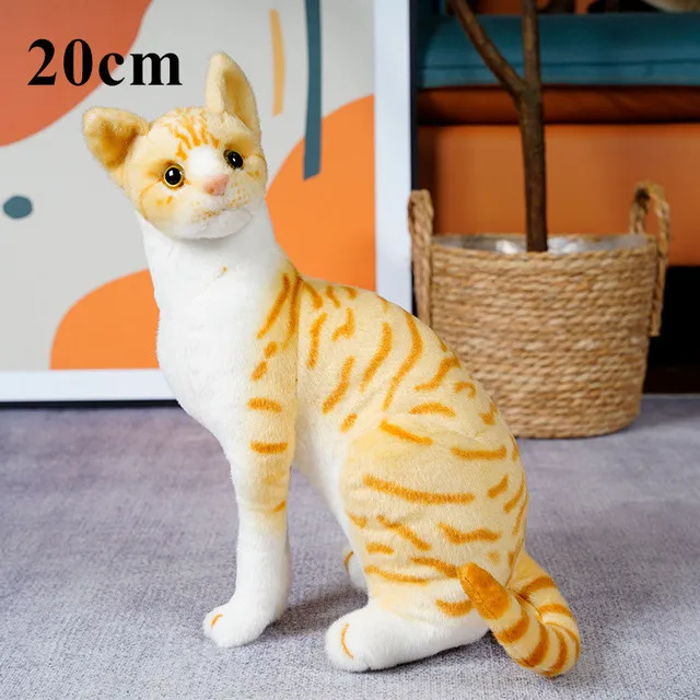 1pc 4 Colors INS Like Real Prone Cat Plush Doll Stuffed Pure Colors Grey White Yellow Kitten Toy Pets Animal Kids Gift 1pc 4 Colors INS Like Real Prone Cat Plush Doll Stuffed Pure Colors Grey White Yellow Kitten Toy Pets Animal Kids Gift