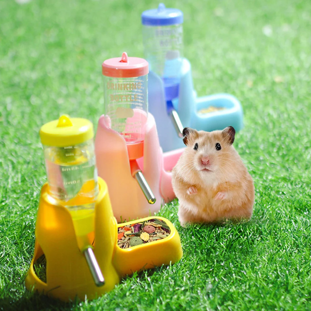 1PC Automatic Water Bottle Drinking Feeder Dispenser Bottle 80ML with Food Feeder Station bowl Pet Container for Small Animals 1PC Automatic Water Bottle Drinking Feeder Dispenser Bottle 80ML with Food Feeder Station bowl Pet Container for Small Animals