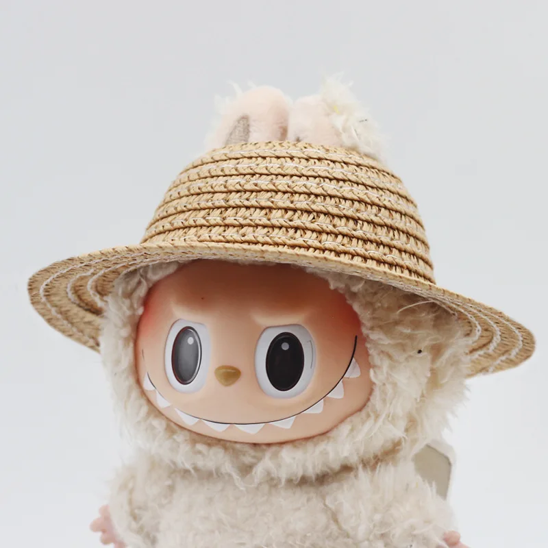 Labubu Hat Open Top Straw Hat Woven Hat Labubu Party Clothing Accessories Countryside Style Labubu Outfit for Sitting Party Labubu Hat Open Top Straw Hat Woven Hat Labubu Party Clothing Accessories Countryside Style Labubu Outfit for Sitting Party