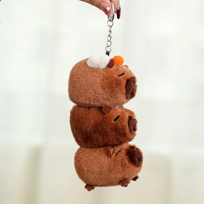 Cute Cartoon Capybara Pendant Plush Toy Doll Bag Hanging Ornaments Cute Kapila Keychain Doll Desktop Doll Ornaments Car Pendant