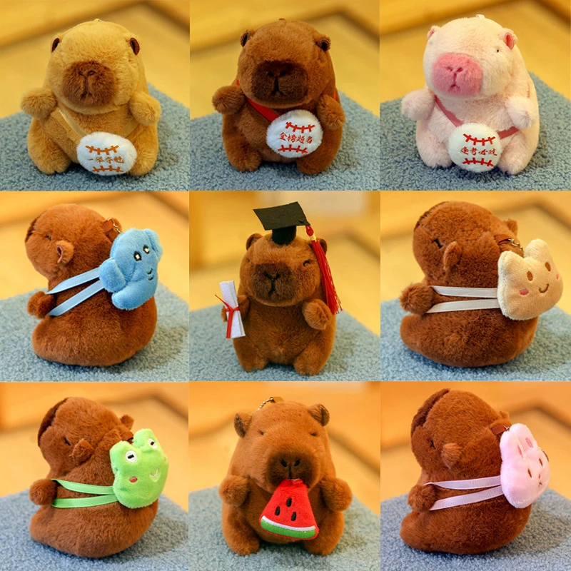 Cartoon Capybara Plush Keychain Bag Pendant Hanging Decoration Cute Stuffed Doll Toy Desktop Doll Ornament Car Keyring Kids Gift Cartoon Capybara Plush Keychain Bag Pendant Hanging Decoration Cute Stuffed Doll Toy Desktop Doll Ornament Car Keyring Kids Gift