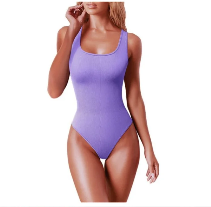 2024 summer solid sexy bodycon women bodysuits female Knit slim casual bodysuit chic lady club short playsuits femme 2024 summer solid sexy bodycon women bodysuits female Knit slim casual bodysuit chic lady club short playsuits femme
