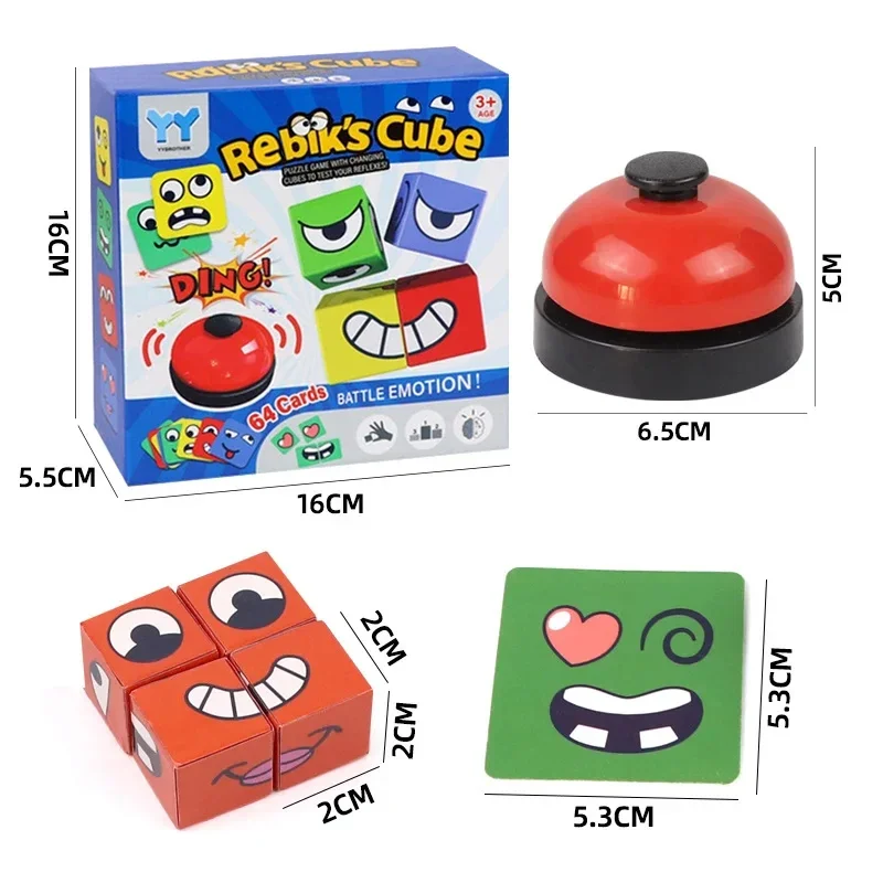 Kids Face Change Expression Puzzle Building Blocks Montessori Cube Table Game Toy Early Educational Toys for Children Gifts Kids Face Change Expression Puzzle Building Blocks Montessori Cube Table Game Toy Early Educational Toys for Children Gifts