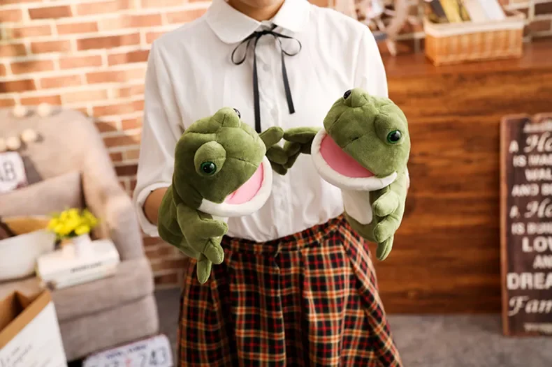 Stuffed Plush Animals Toys Hand Finger Puppet Kawaii Dolls Educational Baby Toys Learning & Education Monkey Tiger Children Gift