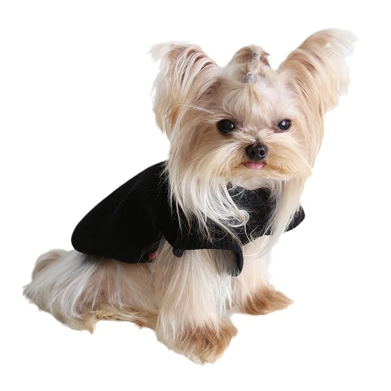 Autumn and Winter New Style Lapel Fly Sleeve Base Shirt High Neck Cat Clothing Pet Base Shirt Clothes Dog Hoodie Puppy Clothes Autumn and Winter New Style Lapel Fly Sleeve Base Shirt High Neck Cat Clothing Pet Base Shirt Clothes Dog Hoodie Puppy Clothes