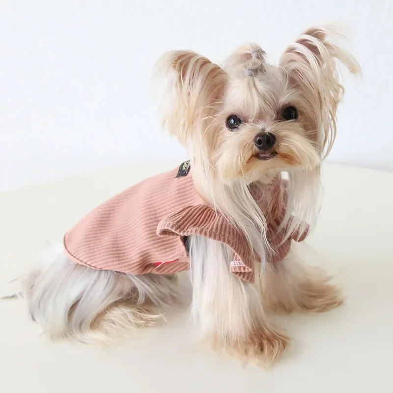 Autumn and Winter New Style Lapel Fly Sleeve Base Shirt High Neck Cat Clothing Pet Base Shirt Clothes Dog Hoodie Puppy Clothes Autumn and Winter New Style Lapel Fly Sleeve Base Shirt High Neck Cat Clothing Pet Base Shirt Clothes Dog Hoodie Puppy Clothes