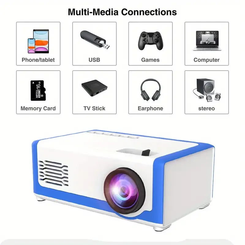 TAIDU M1 Mini Portable Projector 30 Ansi 320X240P Home Theater Outdoor Movies Children's Toys Halloween Gifts LED Mini Projector TAIDU M1 Mini Portable Projector 30 Ansi 320X240P Home Theater Outdoor Movies Children's Toys Halloween Gifts LED Mini Projector