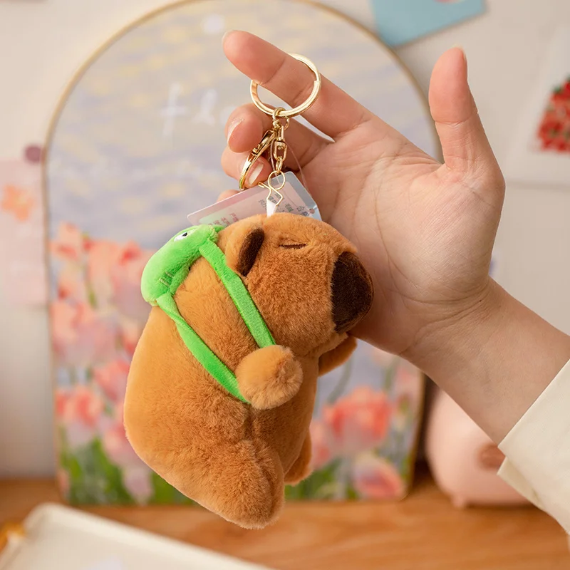 Cute Cartoon Capybara Pendant Plush Toy Doll Bag Hanging Ornaments Cute Kapila Keychain Doll Desktop Doll Ornaments Car Pendant