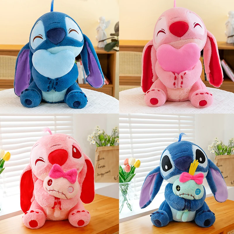 New Blue Pink Lilo & Stitch Hug The Duck Doll Cartoon Angel Plush Toy Cute Anime Soft Stuffed Kawaii Children's Birthday Gift New Blue Pink Lilo & Stitch Hug The Duck Doll Cartoon Angel Plush Toy Cute Anime Soft Stuffed Kawaii Children's Birthday Gift