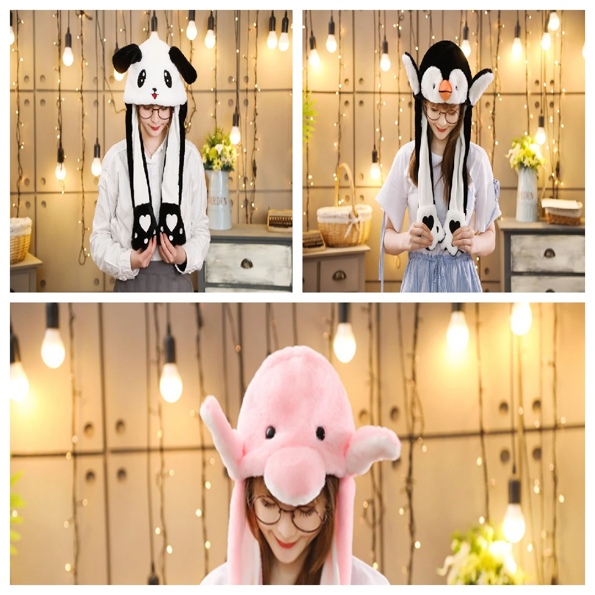 Adorable Moving Bunny Ears Hat - Kawaii Plush Toy Gift for Children, Kids, and Adults - Fun Cartoon Cap for Playtime Adorable Moving Bunny Ears Hat - Kawaii Plush Toy Gift for Children, Kids, and Adults - Fun Cartoon Cap for Playtime