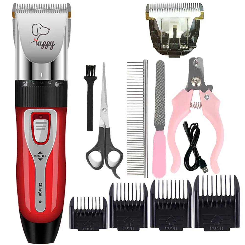 Dog Cat Clipper Hair Clippers Grooming Haircut Pet Shaver Full Set Pets Rechargeable Professional Cutter Shaver Cutting Machine