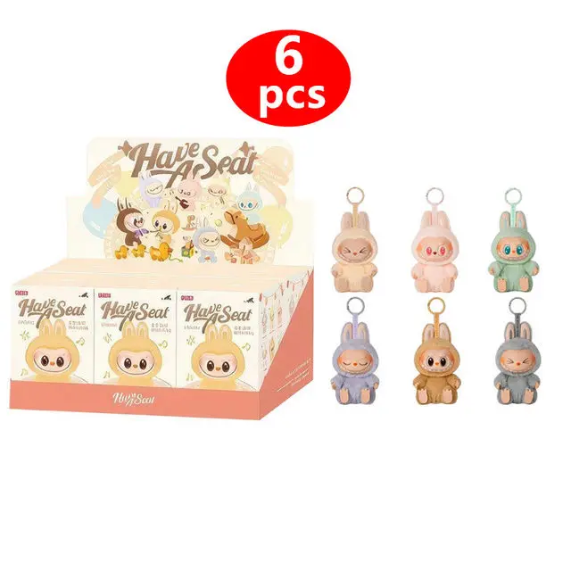 Labubu Macaron 2nd Blind Box Popmart series PVC kawaii Labubu Replica Macaron Pendant Doll Monsters Lisa Trendy Toy Gift