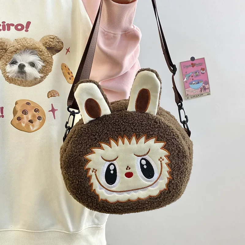 Cute Labubu Single Shoulder Bag Cartoon Anime Lovely Style Large Capacity Handbag Funny Crossbody Bag Travel Hiking Girl Gifts Cute Labubu Single Shoulder Bag Cartoon Anime Lovely Style Large Capacity Handbag Funny Crossbody Bag Travel Hiking Girl Gifts