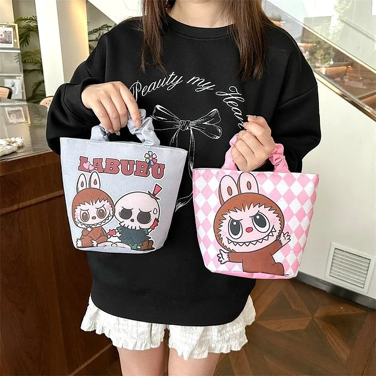 New Labubu Fashion Bucket Bag Multi-Style Girls Shoulder Bag Large Capacity Creative Handbag Cotton Filling Cute Holiday Gifts New Labubu Fashion Bucket Bag Multi-Style Girls Shoulder Bag Large Capacity Creative Handbag Cotton Filling Cute Holiday Gifts