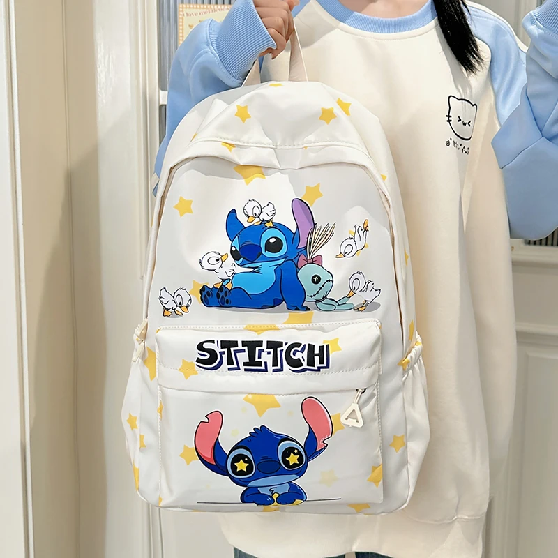 Stitch Cartoon Backpack, Large Capacity Daypack, Lightweight, Durable Nylon Schoolbag for Travel, Daily Commuting and School Stitch Cartoon Backpack, Large Capacity Daypack, Lightweight, Durable Nylon Schoolbag for Travel, Daily Commuting and School