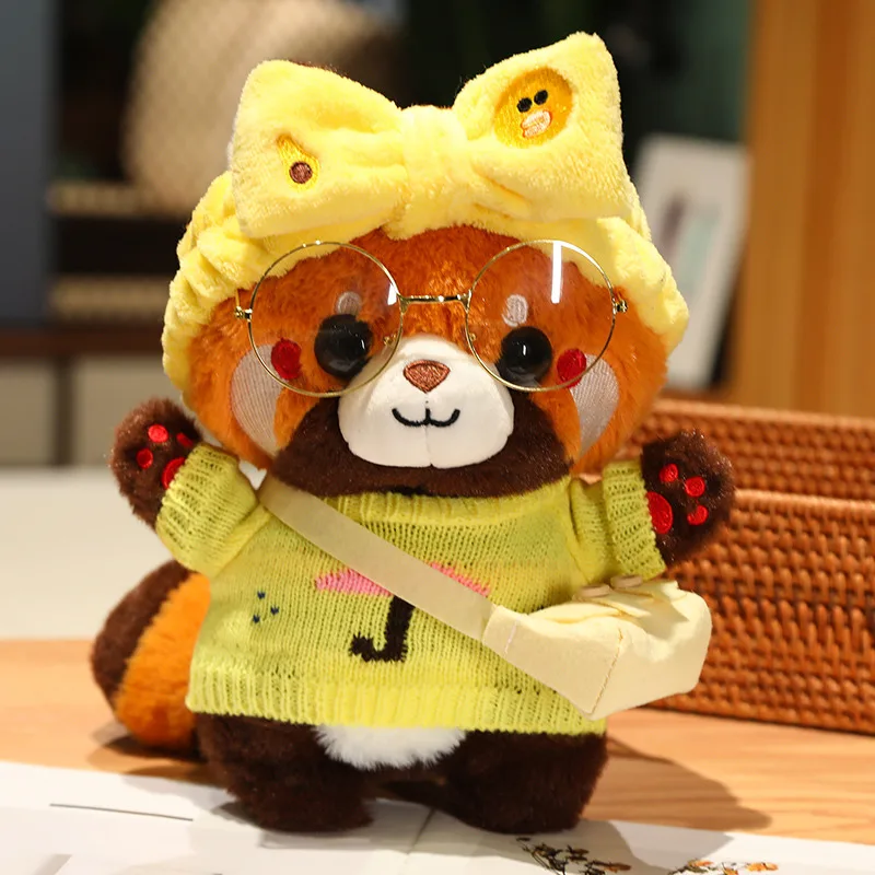 30cm cute raccoon into red brown red panda cosplay dress up plush toy Plush animal Soft pillow birthday gift for children 30cm cute raccoon into red brown red panda cosplay dress up plush toy Plush animal Soft pillow birthday gift for children