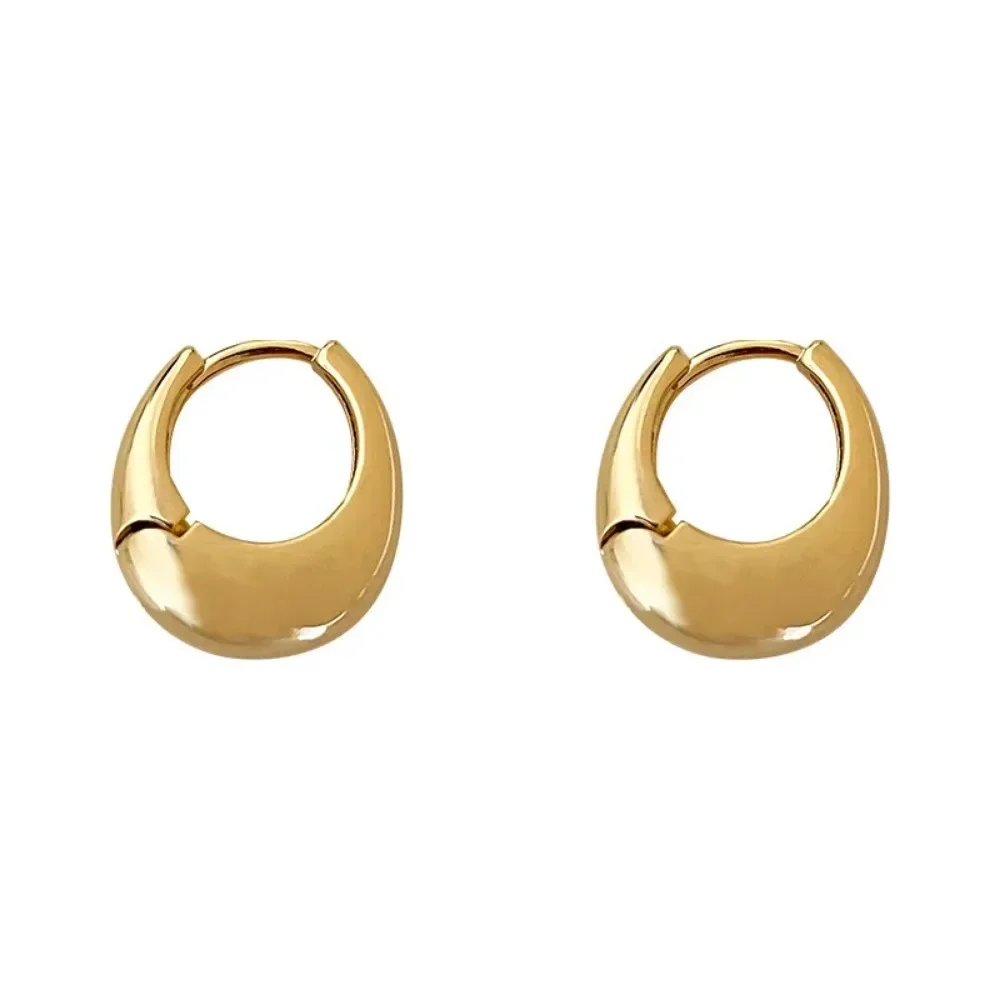 Stainless Steel Smooth Metal Chunky Hoop Earrings For Women Girls Fashion Round Circle Hoops Statement Earrings Punk Jewelry Stainless Steel Smooth Metal Chunky Hoop Earrings For Women Girls Fashion Round Circle Hoops Statement Earrings Punk Jewelry