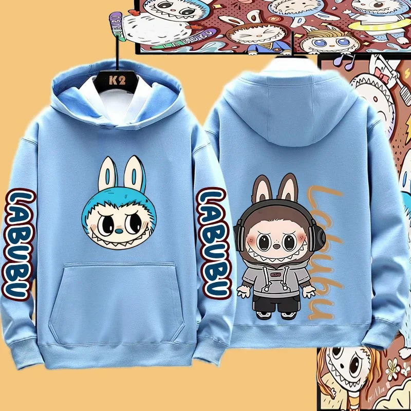 Parent-child Going Out Couple Clothing Kawaii Labubu Idol Fashion Sportswear Hoodie Coat Boys And Girls All-match Coat