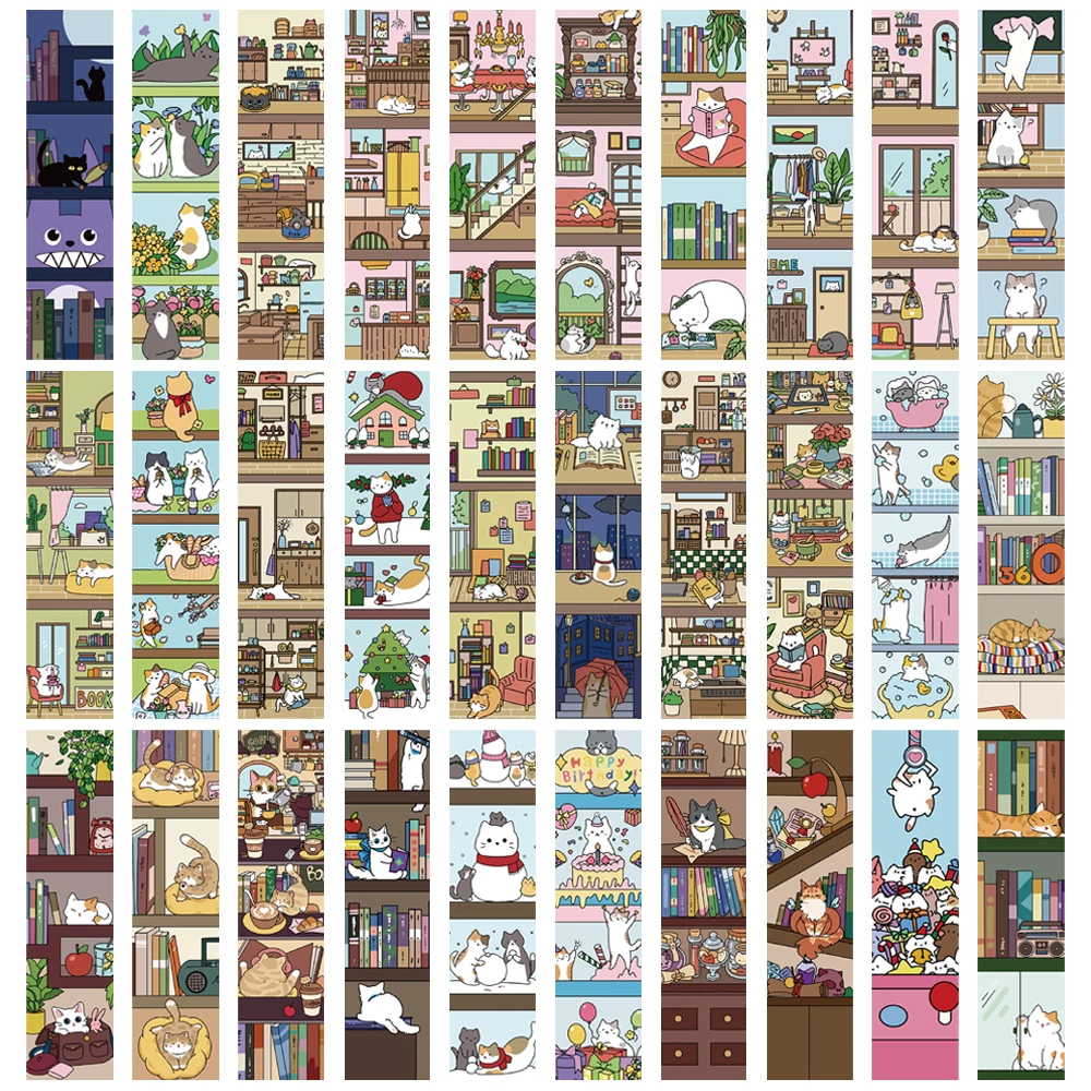 30PCS Cats and Bookshelves Bookmarks Cartoon Graffiti Reading Book Office Stationary Gifts Students Scrapbooking Bookmarks 30PCS Cats and Bookshelves Bookmarks Cartoon Graffiti Reading Book Office Stationary Gifts Students Scrapbooking Bookmarks