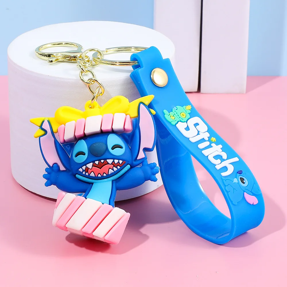 MINISO Cartoon Stitch and Angel Keychains Matching Couple Toys for Accessories Bag Key Chain Ring Jewelry Retro Gifts Keyrings MINISO Cartoon Stitch and Angel Keychains Matching Couple Toys for Accessories Bag Key Chain Ring Jewelry Retro Gifts Keyrings