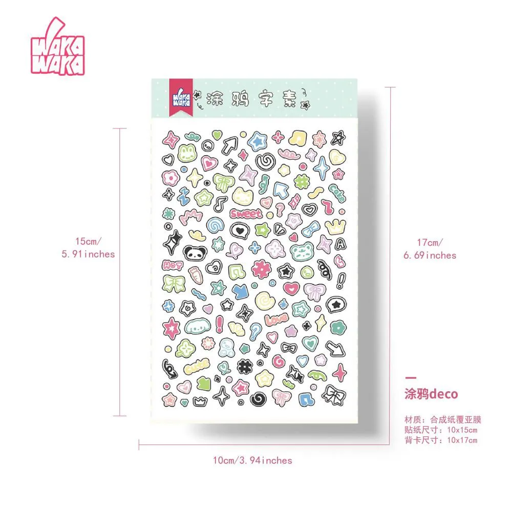 1Pc Kawaii Scrapbook Animal Deco Stickers Stationary Decorative Stickers for Arts Diy Journal Planner Phone Decal Stick