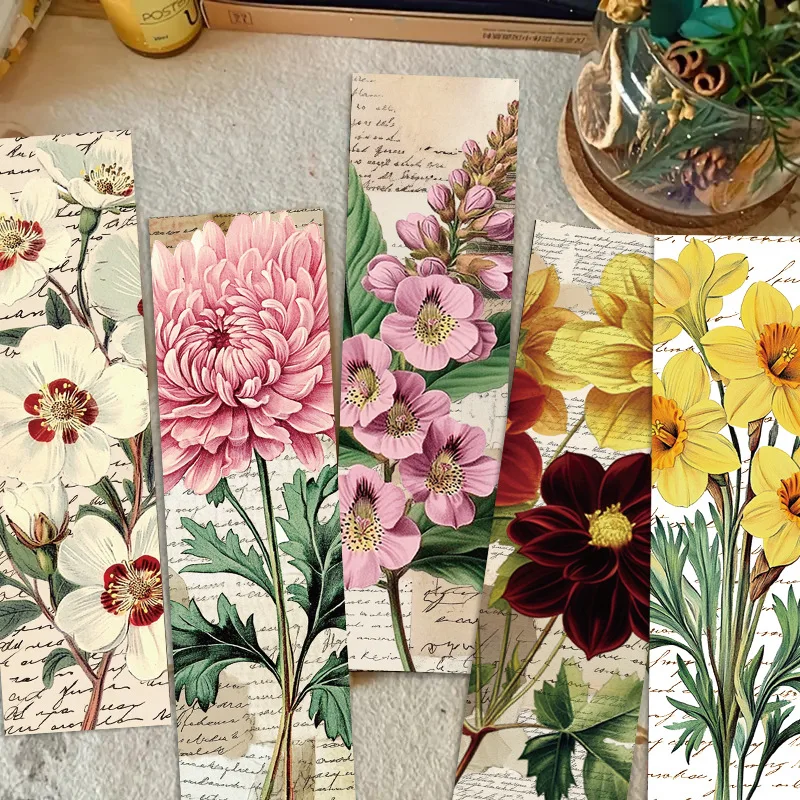 30Pcs Vintage Flowers Bookmarks Books Labeled Students Stationary Supplies DIY Creative Aesthetic Bookmark Reading Pages 30Pcs Vintage Flowers Bookmarks Books Labeled Students Stationary Supplies DIY Creative Aesthetic Bookmark Reading Pages