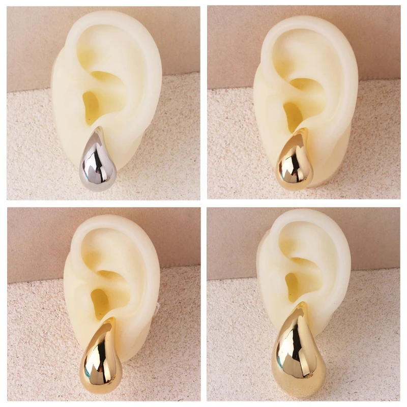 Extra Large Drop Earring Oversized Chunky Hoop Earrings for Women Girl Lightweight Hypoallergenic Gold Plated Big Earrings Extra Large Drop Earring Oversized Chunky Hoop Earrings for Women Girl Lightweight Hypoallergenic Gold Plated Big Earrings