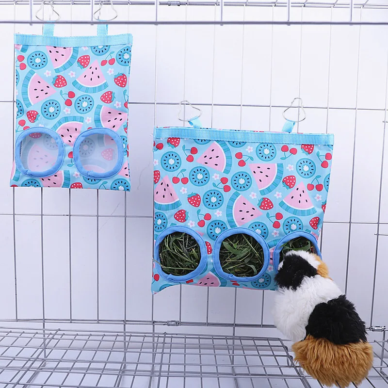 2/3 Holes Hanging Hay Bag with hooks for Bunny Guinea Pigs Small Animal Feeder Rabbit Food Dispensers Bag Pet Feeding Bag 2/3 Holes Hanging Hay Bag with hooks for Bunny Guinea Pigs Small Animal Feeder Rabbit Food Dispensers Bag Pet Feeding Bag