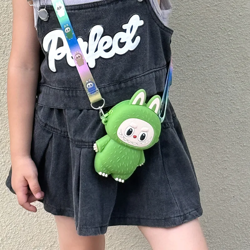 Labubu Cartoon Silicone Bag Coin Purse Children'S Outings Crossbody Accessories Birthday Gifts Travel Portable Labubu Cartoon Silicone Bag Coin Purse Children'S Outings Crossbody Accessories Birthday Gifts Travel Portable