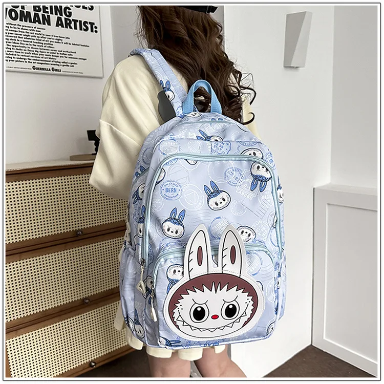 Large Capacity Cartoon Labubu Student Backpack Waterproof Kawaii Brown Monster Kids Cute Shouder Bag Elementary School Use Large Capacity Cartoon Labubu Student Backpack Waterproof Kawaii Brown Monster Kids Cute Shouder Bag Elementary School Use