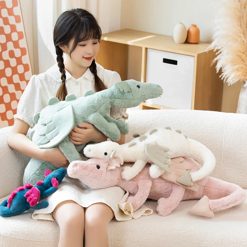 30-90cm Cartoon Hot Flying Dragon Plush Toy With Wings Blue Green White Pink Long Dragon Plush Toy Pillow Gift For Boy And Girl 30-90cm Cartoon Hot Flying Dragon Plush Toy With Wings Blue Green White Pink Long Dragon Plush Toy Pillow Gift For Boy And Girl
