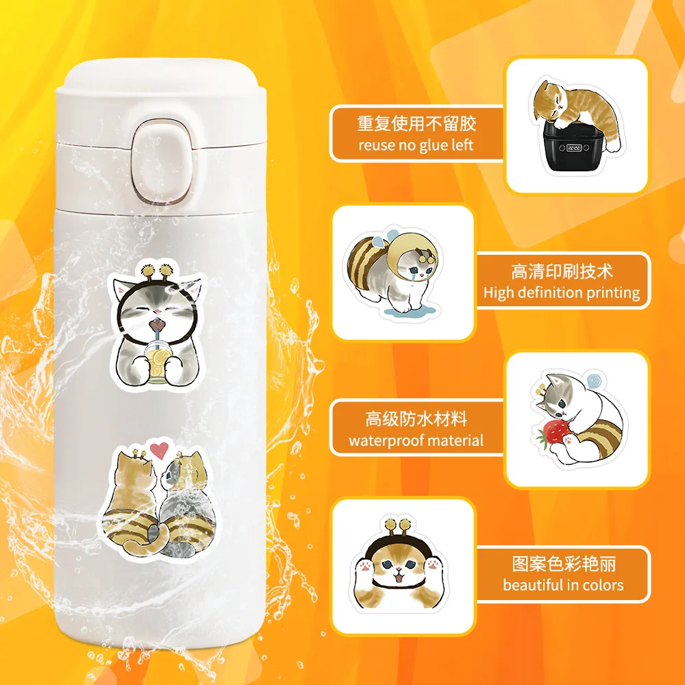 100pcs/Set Shark Cat Sticker Decoration Luggage Phone Case Water Cup Scrapbook Waterproof Decal Stickers Toy 100pcs/Set Shark Cat Sticker Decoration Luggage Phone Case Water Cup Scrapbook Waterproof Decal Stickers Toy