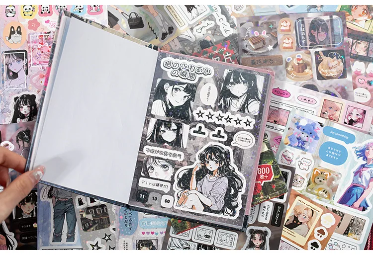 MINKYS 45 sheets/piece Retro Decorative Stickers Laptop Kpop Toploader Photocard Sticker Book Kids Gift School Stationery