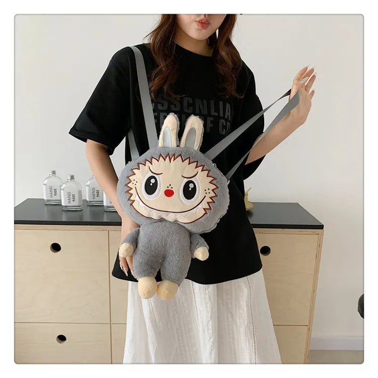 Labubu Cartoon Doll Large Capacity Backpack Anime New Portable Doll Bag Girl Outing Fashion Storage Bag Student Toy Gift Labubu Cartoon Doll Large Capacity Backpack Anime New Portable Doll Bag Girl Outing Fashion Storage Bag Student Toy Gift