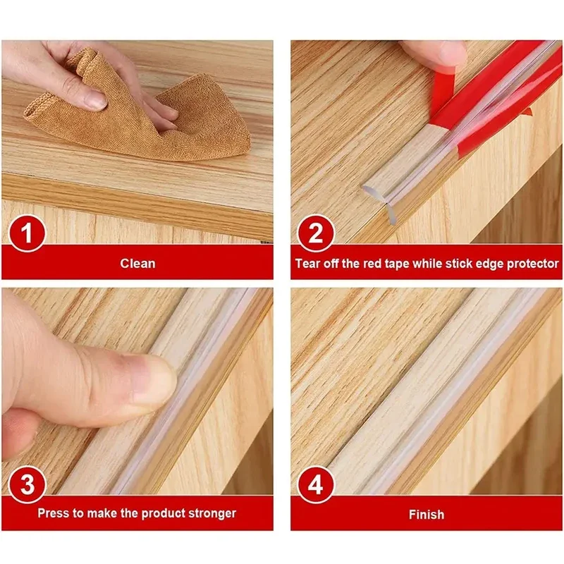 1/2/3/6M Table Edge Guard Protector Baby Safety Transparent PVC Protection Strip Self Adhesive Kids Collision Proof Soft Bumper 1/2/3/6M Table Edge Guard Protector Baby Safety Transparent PVC Protection Strip Self Adhesive Kids Collision Proof Soft Bumper