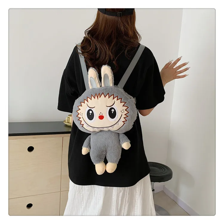 Labubu Cartoon Doll Large Capacity Backpack Anime New Portable Doll Bag Girl Outing Fashion Storage Bag Student Toy Gift Labubu Cartoon Doll Large Capacity Backpack Anime New Portable Doll Bag Girl Outing Fashion Storage Bag Student Toy Gift