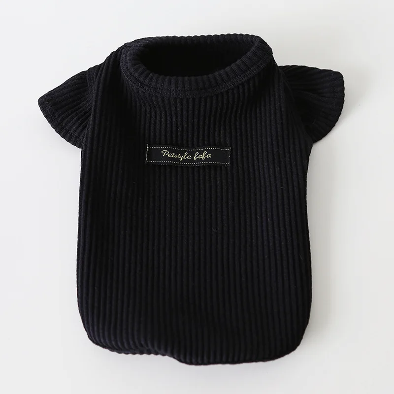 Autumn and Winter New Style Lapel Fly Sleeve Base Shirt High Neck Cat Clothing Pet Base Shirt Clothes Dog Hoodie Puppy Clothes Autumn and Winter New Style Lapel Fly Sleeve Base Shirt High Neck Cat Clothing Pet Base Shirt Clothes Dog Hoodie Puppy Clothes