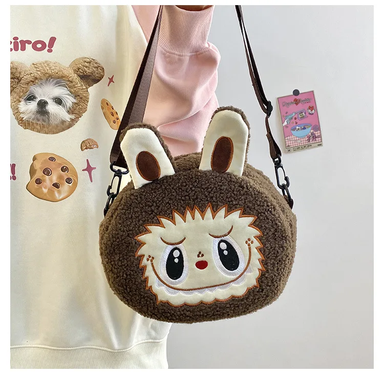 Cute Labubu Single Shoulder Bag Cartoon Anime Lovely Style Large Capacity Handbag Funny Crossbody Bag Travel Hiking Girl Gifts Cute Labubu Single Shoulder Bag Cartoon Anime Lovely Style Large Capacity Handbag Funny Crossbody Bag Travel Hiking Girl Gifts
