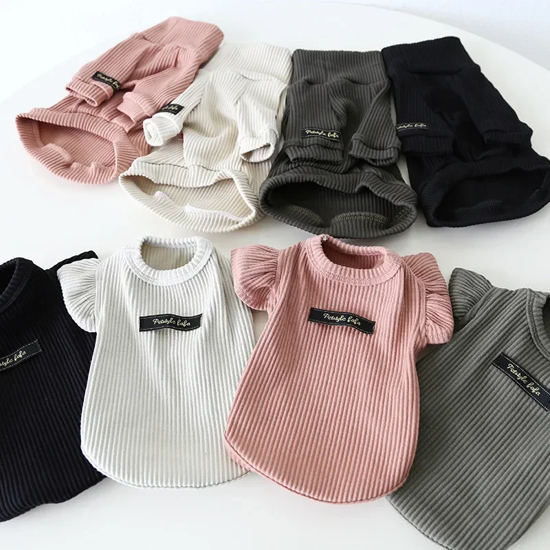Autumn and Winter New Style Lapel Fly Sleeve Base Shirt High Neck Cat Clothing Pet Base Shirt Clothes Dog Hoodie Puppy Clothes Autumn and Winter New Style Lapel Fly Sleeve Base Shirt High Neck Cat Clothing Pet Base Shirt Clothes Dog Hoodie Puppy Clothes