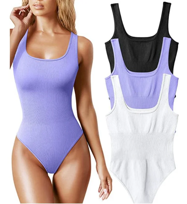 2024 summer solid sexy bodycon women bodysuits female Knit slim casual bodysuit chic lady club short playsuits femme 2024 summer solid sexy bodycon women bodysuits female Knit slim casual bodysuit chic lady club short playsuits femme