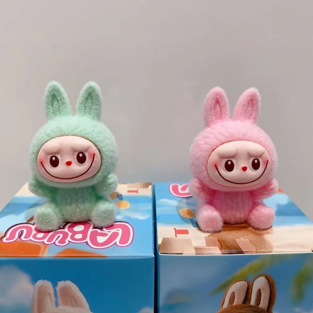 Mini Labubu Blind Box The Monsters Heartbeat Macaron Enamel Face Pvc Figurine Tabletop Ornament Kawaii Doll Kid Birthday Gift