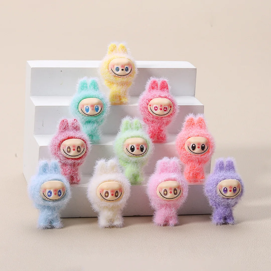 10pcs/Set Mini Yoga Labubu Flocking Doll Cute Toy Desktop Ornaments Cute Handmade Diy Accessories Surprise Gift 10pcs/Set Mini Yoga Labubu Flocking Doll Cute Toy Desktop Ornaments Cute Handmade Diy Accessories Surprise Gift