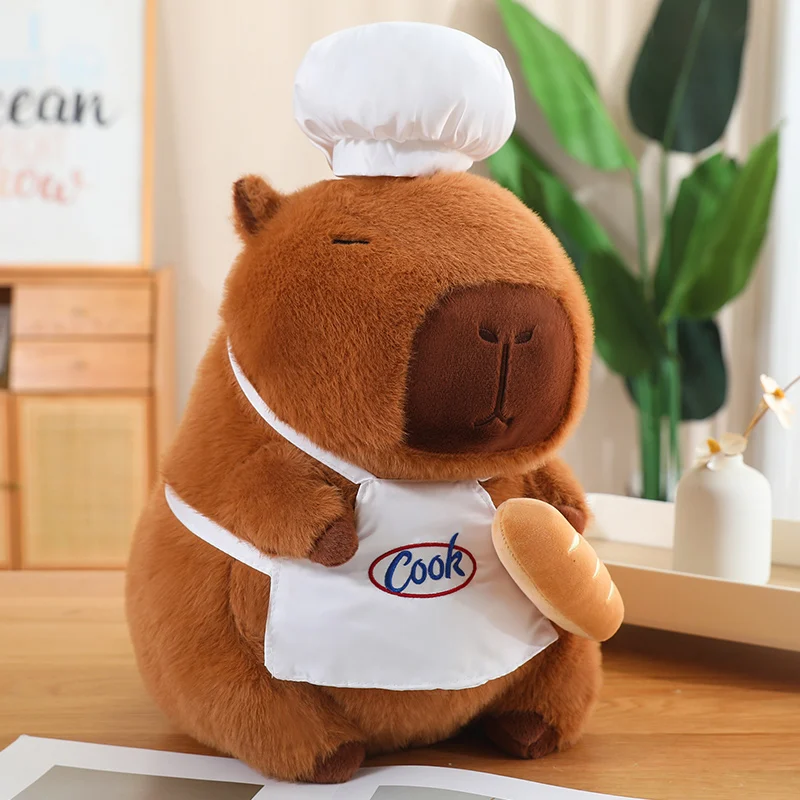 28-50cm Cook Capybara Plush Simulation Baker Kapibala Anime Fluffty Toy Cute Bread Doll Stuffed Animals Soft Doll Xmas Gift 28-50cm Cook Capybara Plush Simulation Baker Kapibala Anime Fluffty Toy Cute Bread Doll Stuffed Animals Soft Doll Xmas Gift
