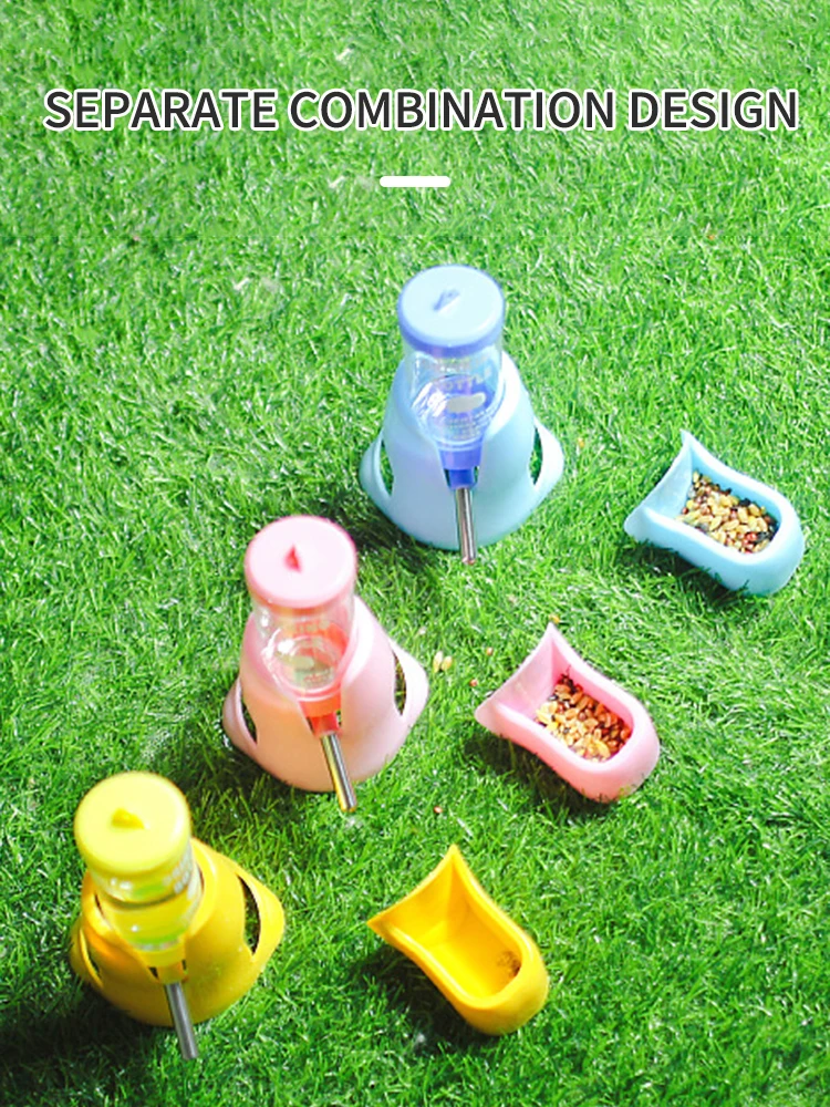 1PC Automatic Water Bottle Drinking Feeder Dispenser Bottle 80ML with Food Feeder Station bowl Pet Container for Small Animals 1PC Automatic Water Bottle Drinking Feeder Dispenser Bottle 80ML with Food Feeder Station bowl Pet Container for Small Animals