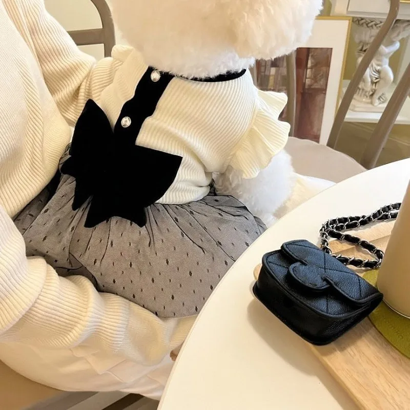 Luxury Dog Dress for Small Dogs Summer Puppy Clothes Bow Lace Dog Skirt Black White Dog T Shirt Girls Dog Costume Chihuahua Vest Luxury Dog Dress for Small Dogs Summer Puppy Clothes Bow Lace Dog Skirt Black White Dog T Shirt Girls Dog Costume Chihuahua Vest