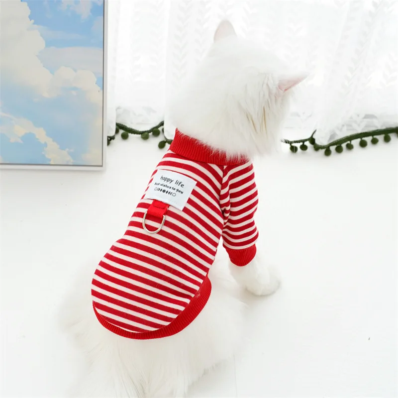 Dog Clothes for Small Dogs Spring Autumn Kitten Puppy Costumes Pet Striped Dog Hoodies Dog Shirt Chihuahua Bulldog Sweatshirt Dog Clothes for Small Dogs Spring Autumn Kitten Puppy Costumes Pet Striped Dog Hoodies Dog Shirt Chihuahua Bulldog Sweatshirt