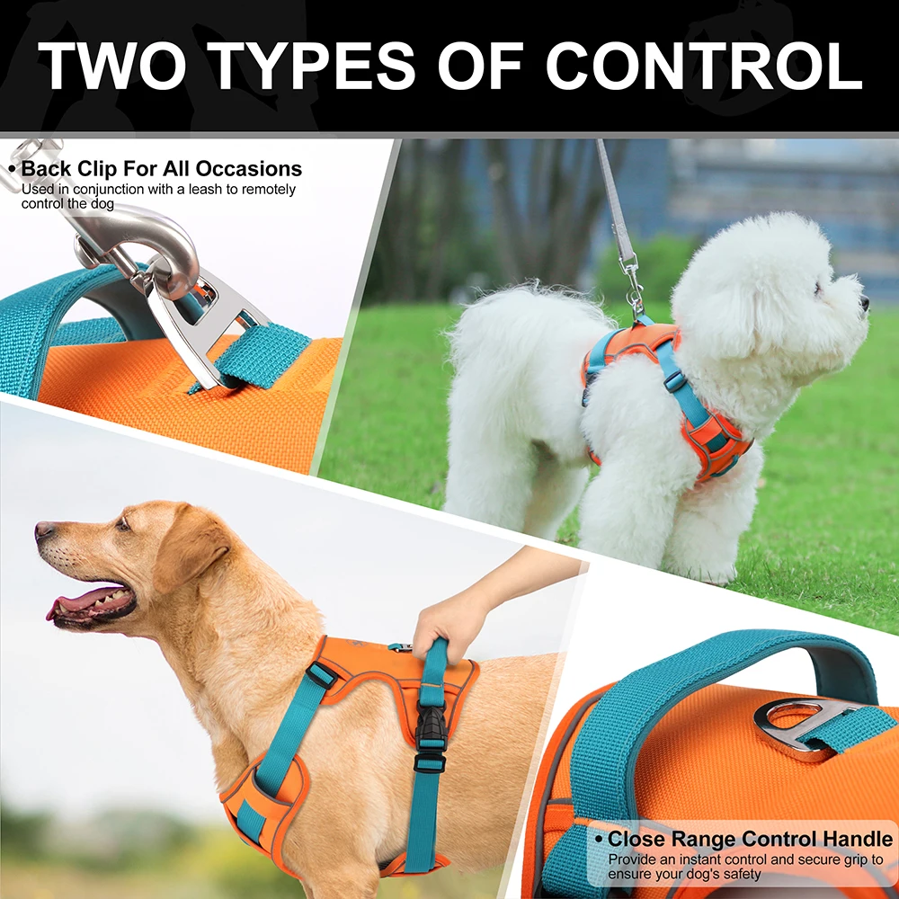 Mesh Breathable Dog Harness Nylon Reflective Dog Harnesses Vest Durable Pet Training Vest Adjustable for Small Medium Large Dogs Mesh Breathable Dog Harness Nylon Reflective Dog Harnesses Vest Durable Pet Training Vest Adjustable for Small Medium Large Dogs