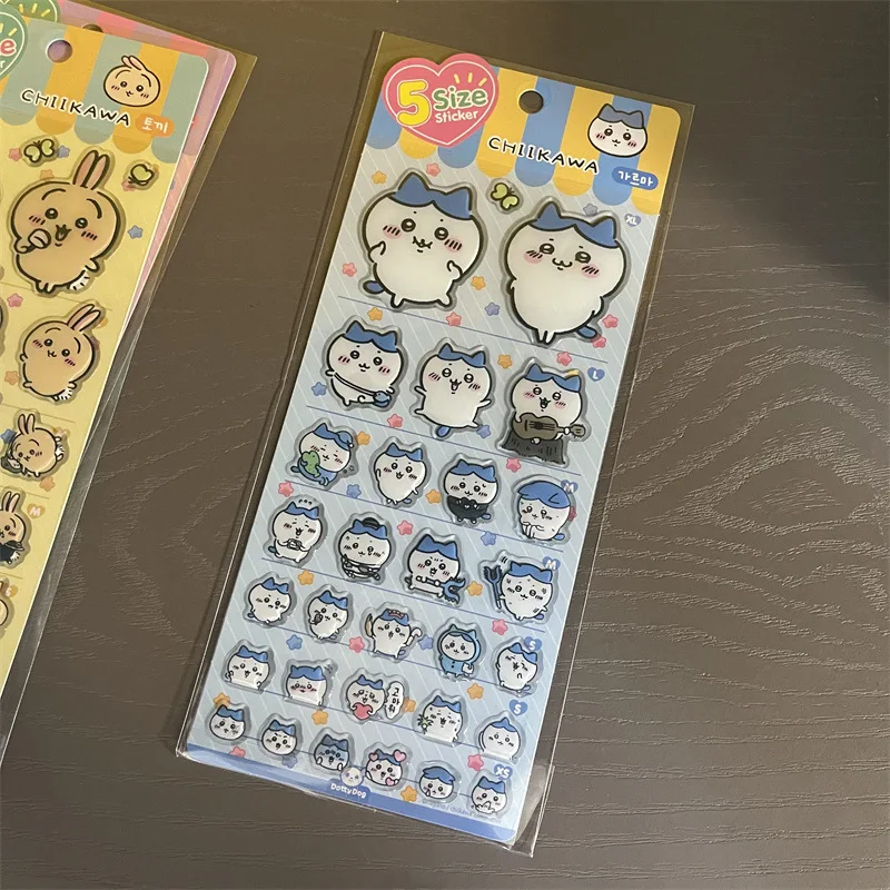 Chiikawa Sticker Hachiware Usagi Creative Drop Glue Stereo Sticker Cute Decorative Computer With Diy Decorative Stickers Gifts Chiikawa Sticker Hachiware Usagi Creative Drop Glue Stereo Sticker Cute Decorative Computer With Diy Decorative Stickers Gifts