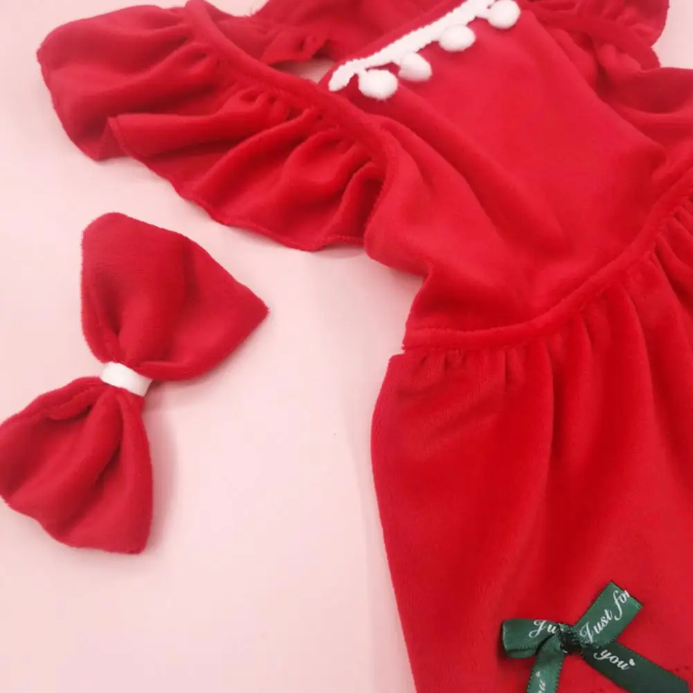 1 Set Pet Dress Christmas Dog Costume Elegant Red Skirt With Bow Headdress Cat Princess Dress Pet Supplies 1 Set Pet Dress Christmas Dog Costume Elegant Red Skirt With Bow Headdress Cat Princess Dress Pet Supplies